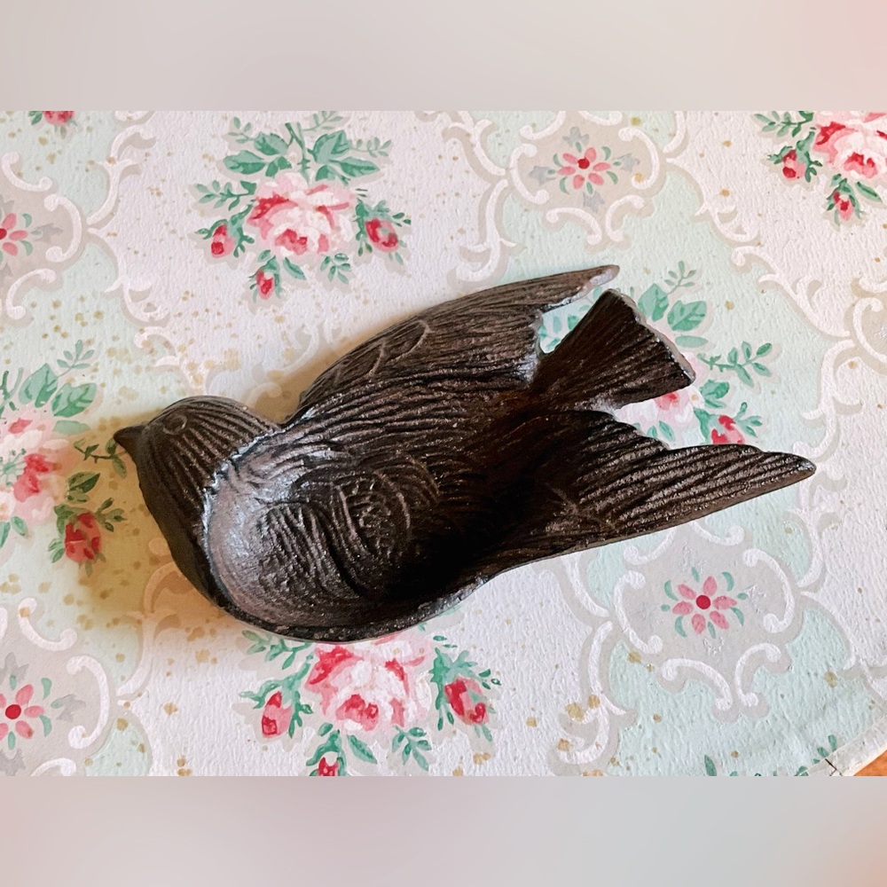 Cast Iron Bird Trinket Dish